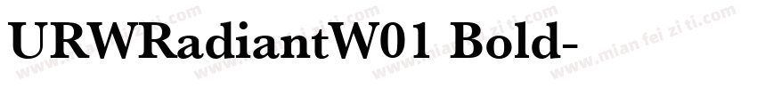 URWRadiantW01 Bold字体转换